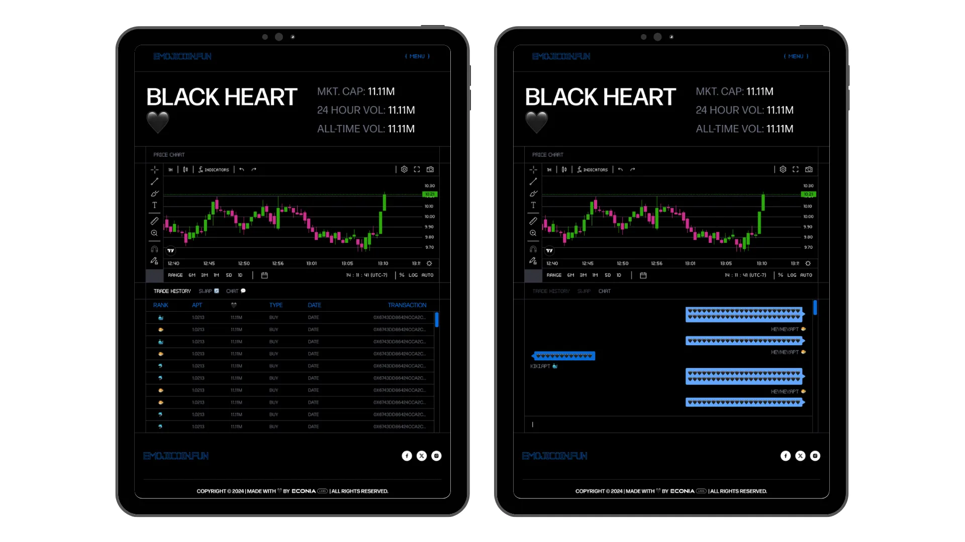 Emojicoin tablet designs, continued