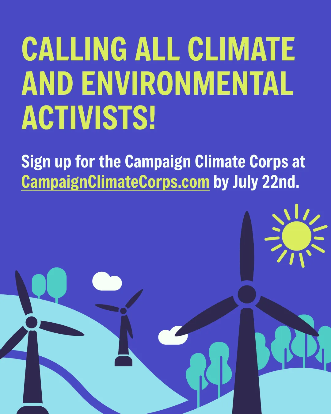 Climate Campaign Corps design sample