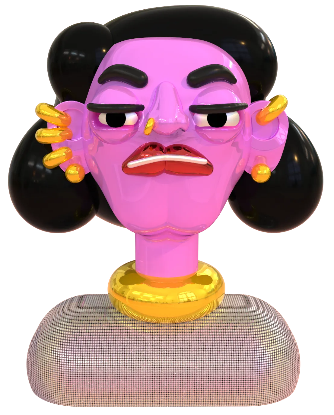3D illustrated portrait of Fahmeeta
