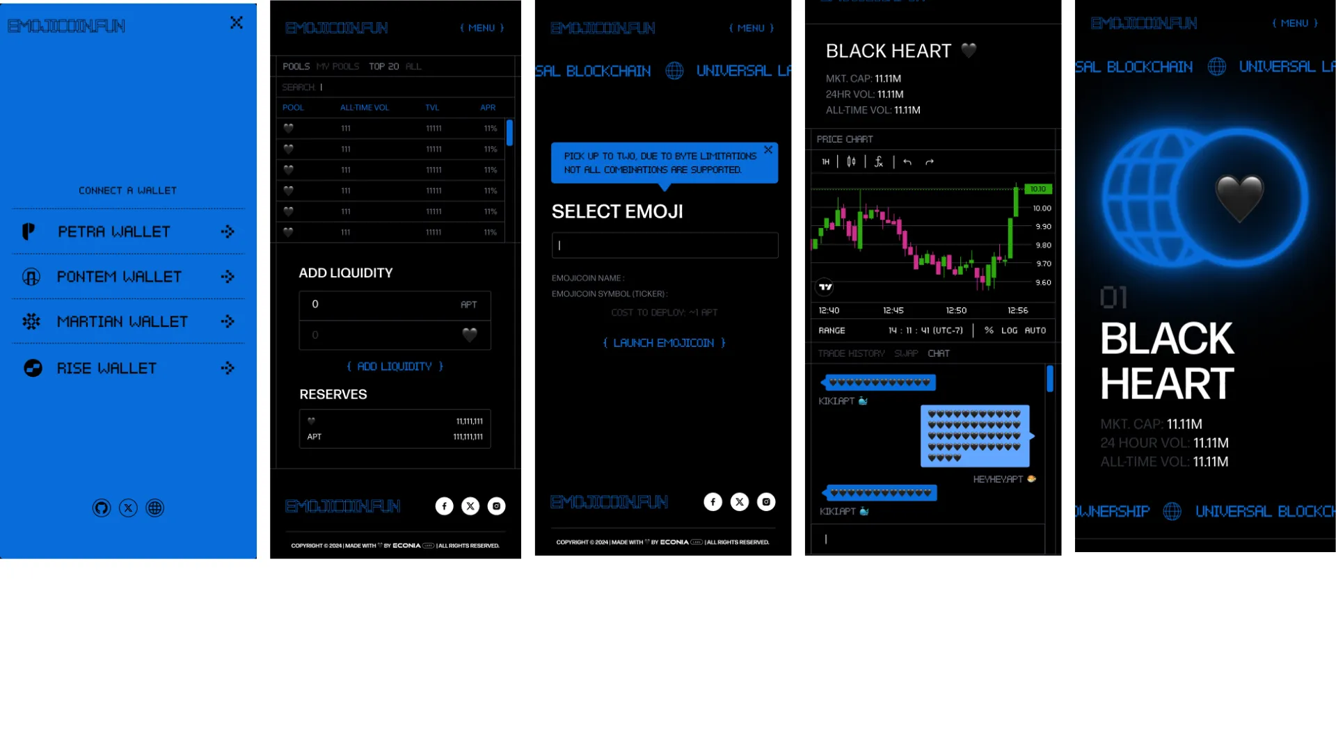 Emojicoin phone designs
