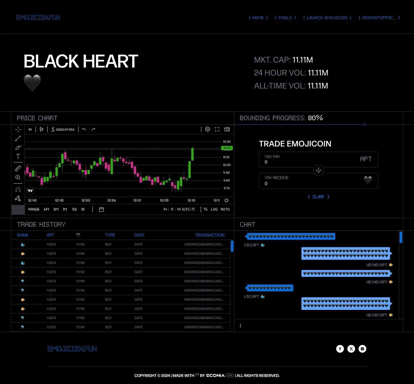 Emojicoin desktop designs, set 2, image 1 of 1
